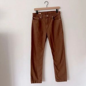 American Giant Roughneck Stretch Slim Canvas Work Pants Brown Men’s Size 32x30